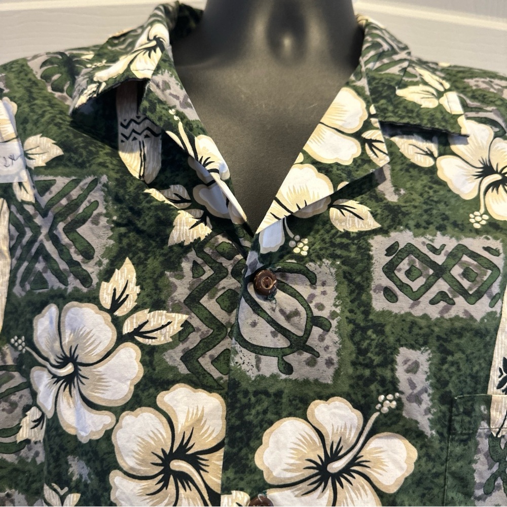 Hawaiian Togs Shirt for Men in XXL Green